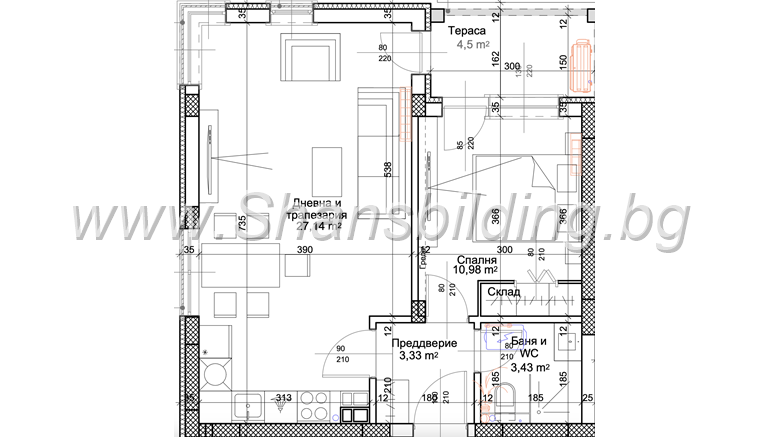 2-стаен Пловдив Остромила 69 кв.м